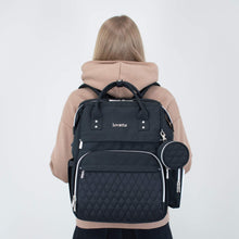 Load image into Gallery viewer, Black Diaper Bag CRUZ - Lovatte Shop
