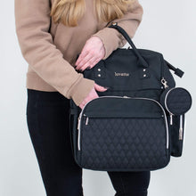 Load image into Gallery viewer, Black Diaper Bag CRUZ - Lovatte Shop
