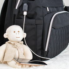 Load image into Gallery viewer, Black Diaper Bag CRUZ - Lovatte Shop
