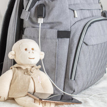 Load image into Gallery viewer, Grey Diaper Bag CRUZ - Lovatte Shop
