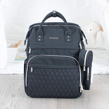 Load image into Gallery viewer, Black Diaper Bag CRUZ - Lovatte Shop
