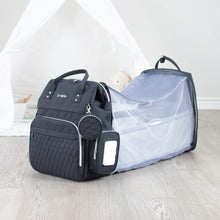 Load image into Gallery viewer, Black Diaper Bag CRUZ - Lovatte Shop
